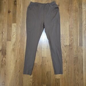 J Jill‎ Ponte Leggings With Elastic Waistband Caramel Brown